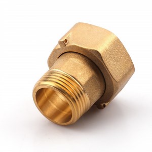 [Hot Item] Water Meter Fittings Brass Water Meter Connector with Rubber Washer