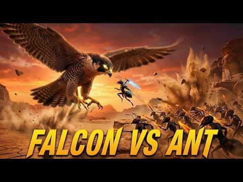 “Deadly Falcon vs Tiny Ants… Who Survives?”