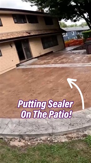 200K views · 2.6K reactions | It's Time To Put Sealer On The Patio! Looks Good! #work #business #concrete | Victory Outdoor Services | Facebook