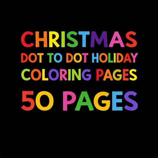 50 Pages Christmas Dot to Dot Coloring Pages, Holiday Connect the Dots Printable, Kids Christmas Activity Book, Preschool Learning Worksheet - Etsy