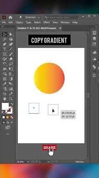 🔥 How to Pick Gradient from Any Shape in Illustrator (Easy & Fast!) #shorts #viral #trending