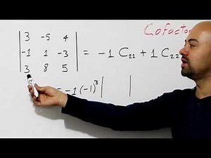 COFACTORES usando Una FILA #Determinantes #Cofactores