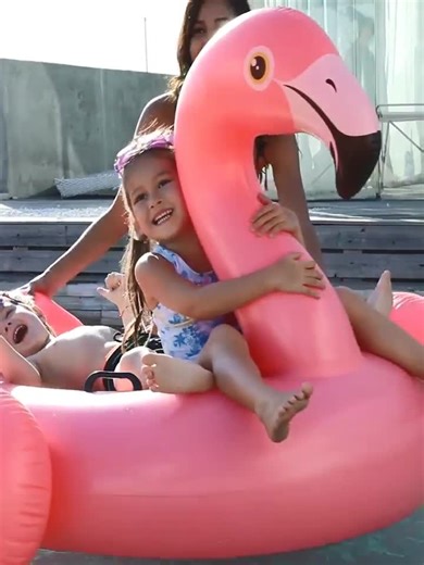 INTEX 58159 AXOLOTL FLOAT Children's Inflatable Cartoon Axolotl Appearance Pool Floating Mat with 2 Heavy-duty Handles