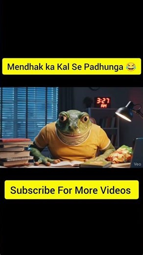 Kal exam hai… aur main chill 😂 #shorts #ytshorts #funnyanimal #funnyfrog #desicomedy #comedyshorts