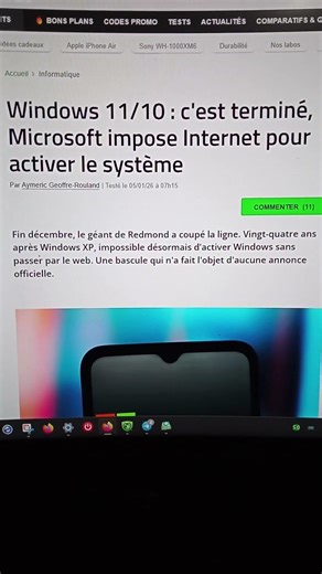 #Tu ne plus activer ton Windows par téléphone 😮