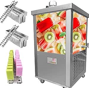 52pcs/batch Popsicle Machine Maker Commercial, Popsicle Maker Machine, Popsicle Making Machine, Ice Lollipop Machine, Ice Pop Machine Maker, 2X Brazilian Molds, for Restaurant, Factory