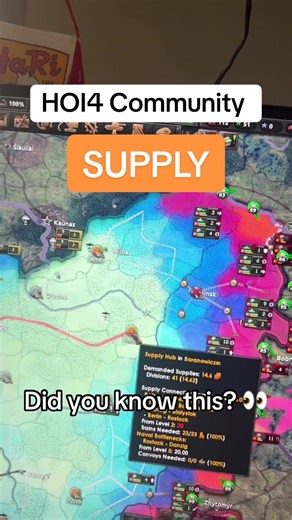 HOI4 Supply Trick 2x Your Supply in Hearts of Iron 4 #hoi4 #hoi4tiktok #hoi4tutorial #hoi4guide #hoi4tricks #heartsofiron4 #heartsofiron4turorial #hoi4secret #hoi4secrets #tutorial #guide #grandstrategy #videogame #paradoxinteractive #heartsofironiv