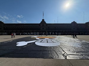 134K views · 4.2K reactions | Now: A large Straw Hat Pirates' Jolly Roger flag is out at the Zócalo in front of the National Palace in Mexico City. The flag comes from the “One Piece” manga and anime series, and has been used in protests in places such as Indonesia, Nepal, and Madagascar | BG On The Scene | Facebook