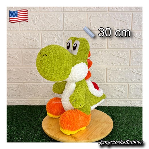 Yoshi Crochet Pattern PDF / Dinosaur Crochet Plush - Etsy UK