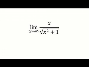 limit as x approaches infinity of x/sqrt(x^2+1)