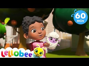 Mary Had a Little Lamb Song +More Animal Nursery Rhymes for Kids | Lellobee