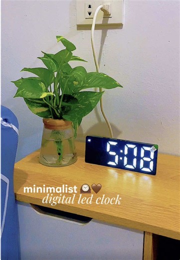 Minimalist Digital LED Wall Clock | Aesthetic Home Decor