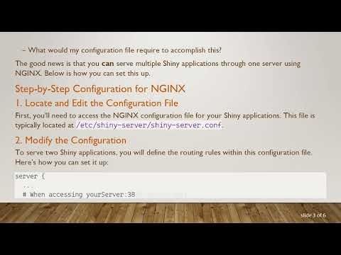 How to Deploy Multiple Shiny Apps on One Server Using NGINX