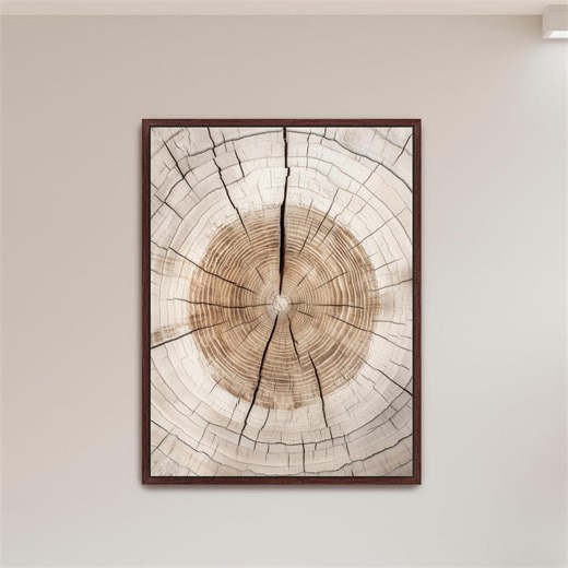 Tree Rings Wall Art, Natural Abstract Canvas Art for Modern & Rustic Home Decor, Tree Rings Canvas, Nordic Wall Art, Elegant Tree Rings. - Etsy