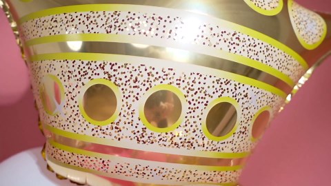 Kasyat 2 Sets Princess Party Balloon Column Stand Kit with 2 Crown Foil Balloons 100 Latex Balloons, Adjustable Stands Pink and Gold Balloon Stand Kit for Baby Shower Birthday Party Supplies