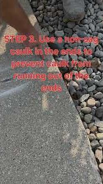 Step by step tutorial on how to caulk cracks and joints in your sidewalk/driveway. #caulking #diy
