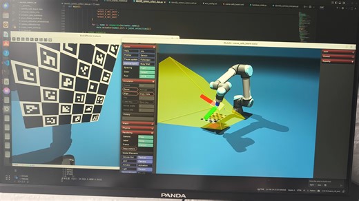 mujoco 相机内参 手眼标定 charuco板位资实时获取(开源，开源)