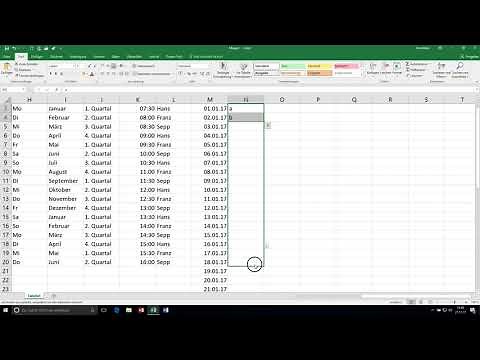Autovervollständigen bzw. Autoausfüllfunktion in Excel 2016