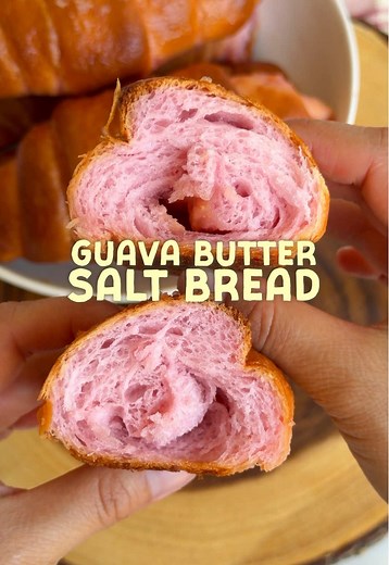 Guava Salt Bread Rolls — Soft Pink Salt Bread with Guava Butter