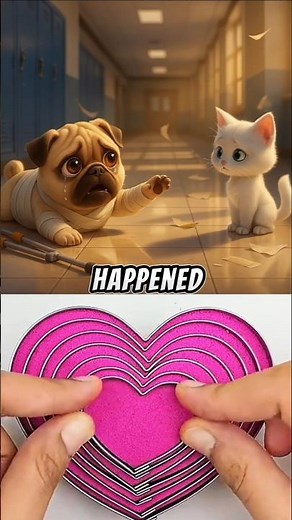 The Pug has an injured paw!🐶🩹😿#pug #puppy #kitten #dog #cutedog #pets #viralshort #story #cats