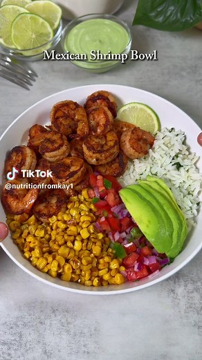 Mexican Shrimp Bowl Recipe — Cilantro Lime Rice & Pico