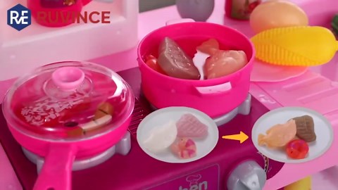 RUVINCE Kids Kitchen Playset, Play Kitchen Set with Sound & Light, Cooking Stove with Steam, Toy Sink,Play Food Toy and Kitchen Accessories for Pretend Play, Kitchen Toy Set for Toddler Girls - Walmart.com