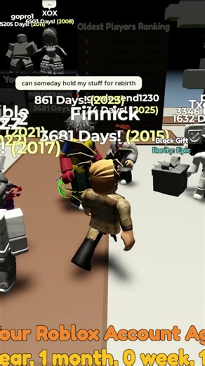 Ever wanted to know how old Ur Roblox account is?#roblox #shorts