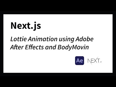Lottie animation producing a json using Adobe After Effects with BodyMovin (Next.js 13)