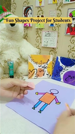 “Fun Shapes Project for Students ✨#miniproject #kidactivity #learning