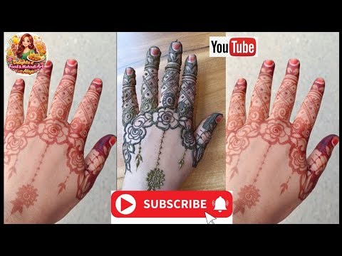 Aesthetic Mehndi Design🌿✨Easy & Stylish Henna for Beginners💗 #mehndi #henna #youtube ‪@AliyaTrends‬