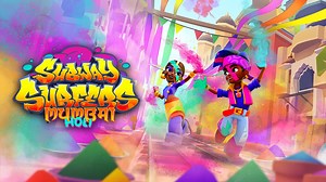 Subway Surfers World Tour travels to Mumbai in celebration of Holi - get your colors ready and and join the Subway Surfers Crew on March 10th. 🎉 🎨 #subwaysurfers #Holi | Subway Surfers