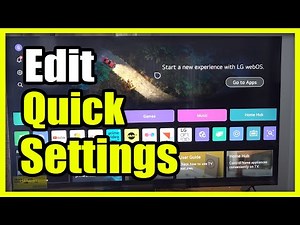 How to Add more options to your quick settings on LG TV (Easy Tutorial)