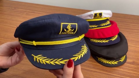 White Cotton Captain Hat: Nautical Sailor Yacht Skipper - Etsy