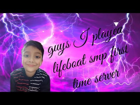 I played lifeboat smp first time in Minecraft server 😀