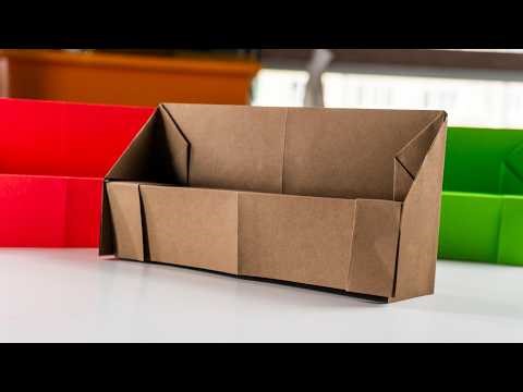 How to make a paper sofa. Origami furniture