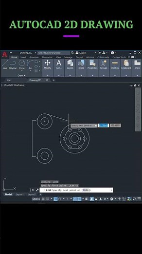 🔥 AutoCAD 2D Drawing Tutorial | 📐 AutoCAD Practice⚡ Learn CAD Daily