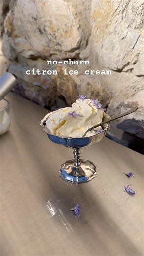 No-churn citron ice cream 🍋