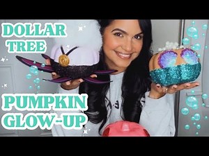 Turning Dollar Tree Pumpkins into Little Mermaid Characters 🧜‍♀️