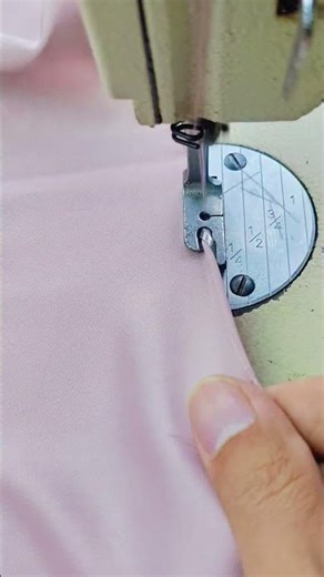 Sewing the edge of the fabric using a special foot