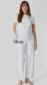 SPANXsupersmooth™ Stretch Twill white shorts & pants offer cool comfort and zero show-through for every bend and move. | SPANX