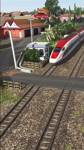 kereta api cepat mengerem darurat #keretaapi #railway #train