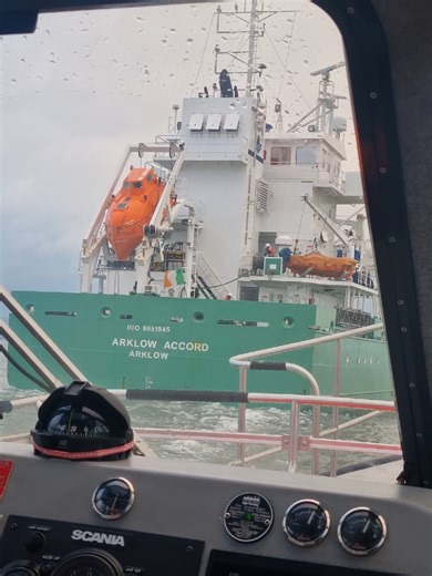 Arklow Accord Departure from Belfast Harbour