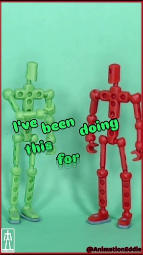 Green Mo On A Green Screen in Stop-Motion Animation