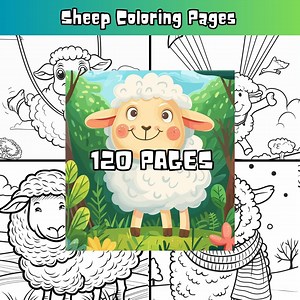 Sheep Coloring Pages for Kids 3-12 Black0sheep APPROVED - Etsy