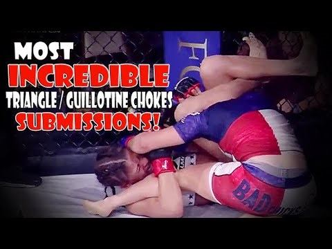 The Most Incredible Triangle and Guillotine Choke Submissions in Women's MMA !