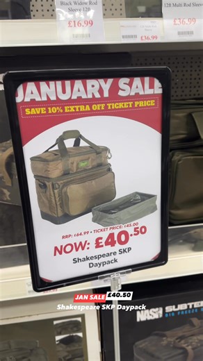 The Shakespeare SKP Daypack is perfect for the mobile angler. It features a separated top compartment to keep valuables away from bait and tackle in the base. The outside pockets allow easy access to items you use often. It is ideal for roving, stalking, or short sessions without the bulk of a large bag. 🎒 #ShakespeareFishing #SKP #Daypack #Angling #FishingMegastore #GlasgowAnglingCentre | Glasgow Angling Centre