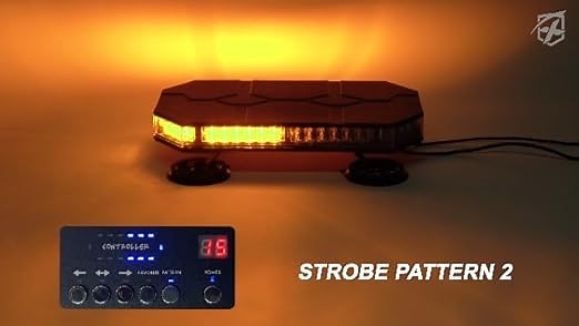 Xprite LED Rooftop Strobe Traffic Lights w\/ Controller for Construction Vehicles Snow Plow Trucks