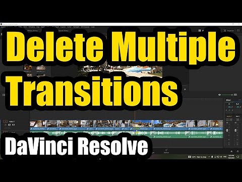 How to Select & Delete Multiple Transitions? (Davinci Resolve, Audio & Video, Remove Crossfade)
