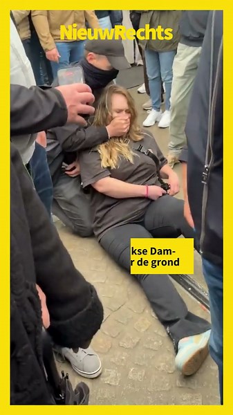 Officer wrestles leftist Dam Square screamer to the ground