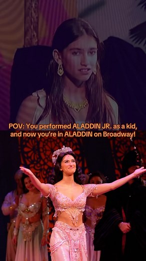 Aladdin the Musical on Instagram: "From Aladdin JR. ➡️ ALADDIN on Broadway! 🧞‍♂️✨ Celebrating #KidsNightOnBroadway with another throwback featuring @sonyabalsara as ‘Princess Jasmine’ in her school’s production of Aladdin JR. 🩵"